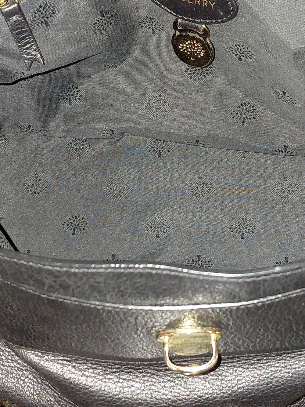 Mulberry Black Leather Alexa Messenger Satchel Tote Crossbody Bag. VGC! - Picture 12 of 14